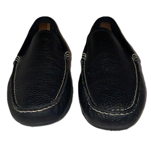 Banana Republic Black Pebbled Leather Driving Mocs Loafers Mens Slip-ons Sz 10 - Picture 6 of 6